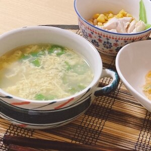 子供が喜ぶ(^^)冷凍オクラのかき玉スープ♪